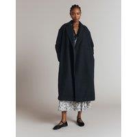 Wool Blend Longline Coat