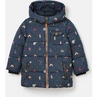 Hooded Padded Horse Print Coat (2-11 Yrs)