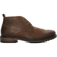 Dune London Wide Fit Leather Chukka Boots Brown