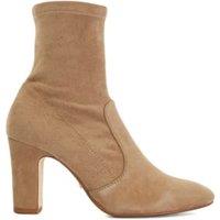 Suede Block Heel Sock Boots