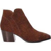 Suede Block Heel Ankle Boots