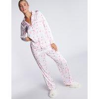 Satin Valentines Heart Print Pyjama Set