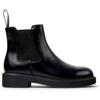 Leather Chelsea Block Heel Ankle Boots