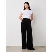 Cotton Rich Velvet Wide Leg Trousers