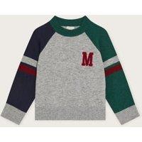 Knitted Colour Block Jumper (2-13 Yrs)