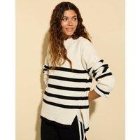 Wool Rich Striped Relaxed Jumper