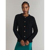 Wool Rich Cable Knit Cardigan