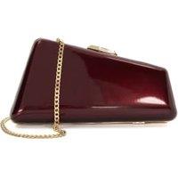 Patent Finish Asymmetric Clutch Bag