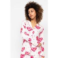 Jersey Heart Print Revere Pyjama Top