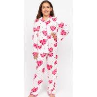 Cotton Blend Valentines Heart Print Pyjamas (2-13 Yrs)