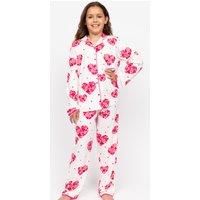 Cotton Blend Valentines Heart Print Pyjamas (2-13 Yrs)