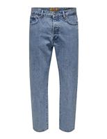 ONLY & SONS Loose Fit Pure Cotton Jeans Light Blue