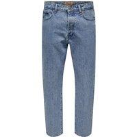 ONLY & SONS Loose Fit Pure Cotton Jeans Light Blue
