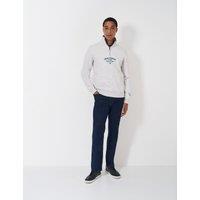 Cotton Rich Embroidered Half Zip Sweatshirt