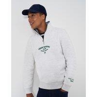 Cotton Rich Embroidered Half Zip Sweatshirt