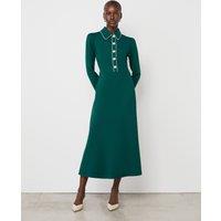 Ponte Jersey Midi Shirt Dress