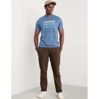 Pure Cotton Moon Graphic Crew Neck T-Shirt