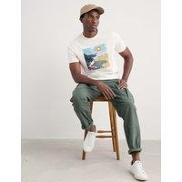 Pure Cotton Sea Graphic Crew Neck T-Shirt