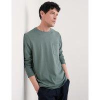 Pure Cotton Crew Neck Long Sleeve Top