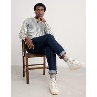 Pure Cotton Striped Crew Neck Top