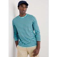 Pure Cotton Striped Crew Neck Top