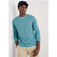 Pure Cotton Striped Crew Neck Top