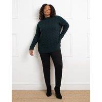 Cotton Rich Textured High Neck Jumper