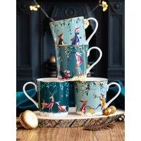 Set of 4 Woodland Tales Mugs