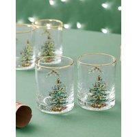 Set of 4 Christmas Tree Tumblers