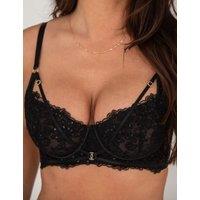 Intense Sequin Lace Wired Balcony Bra B-G