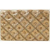 Beaded Sequin Chain Strap Clutch Bag