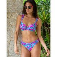 Ocean Breeze Ruffle High Leg Bikini Bottoms