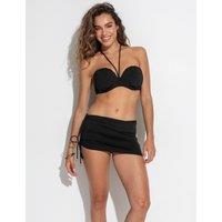 Pour Moi Santa Cruz Tie Side Skirt Bikini Bottoms Black