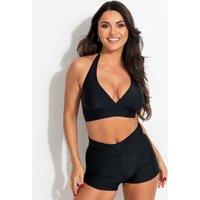 Pour Moi Space Padded Halterneck Bikini Top Black