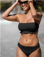 Pour Moi Free Spirit Twist Front Bandeau Tankini Top Blue