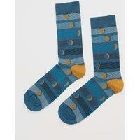 Moon Striped Cotton Rich Socks