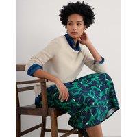 Pure Cotton Textured Crew Neck Jumper