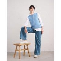 Pure Cotton Textured Knitted Vest