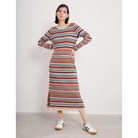 Merino Wool Rich Striped Midaxi Jumper Dress