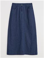 Denim Midi Skirt