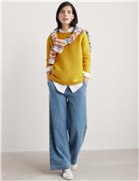Seasalt Cornwall Pure Cotton Textured Crew Neck Jumper Lemon