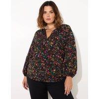 Floral V-Neck Blouse