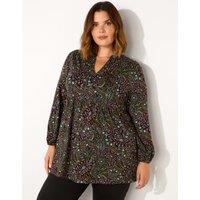 Jersey Paisley V-Neck Tunic