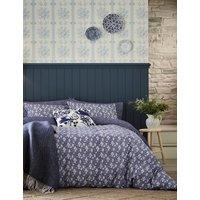 Burleigh X Bedeck Of Belfast Pure Cotton Calico Bedding Set Blue