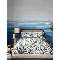 Harlequin Pure Cotton Sateen Calathea Bedding Set Blue Mix