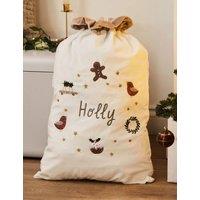 Personalised Neutral Festive Christmas Sack