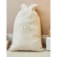 Personalised Cream Borg Christmas Sack