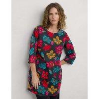 Cord Floral Scoop Neck Tunic