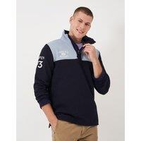 Cotton Rich Colour Block Half Zip Sweatshirt