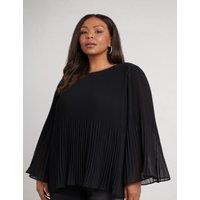 Pleated Round Neck Top